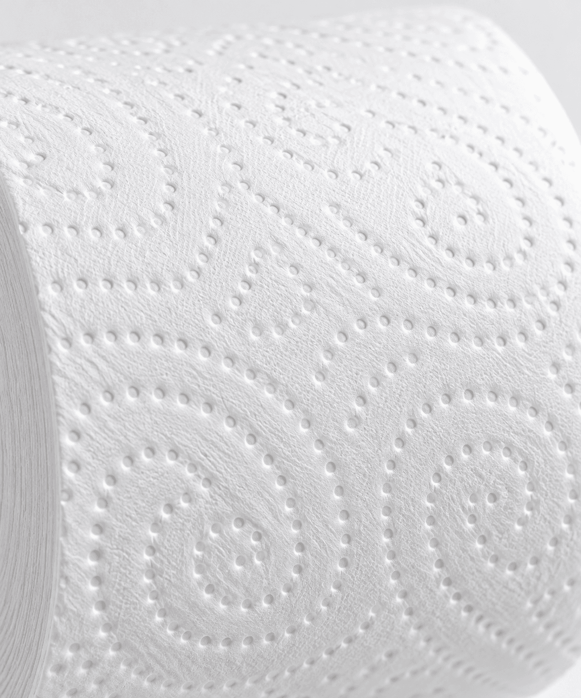 Close-up of the embossed 2-ply tissue pattern